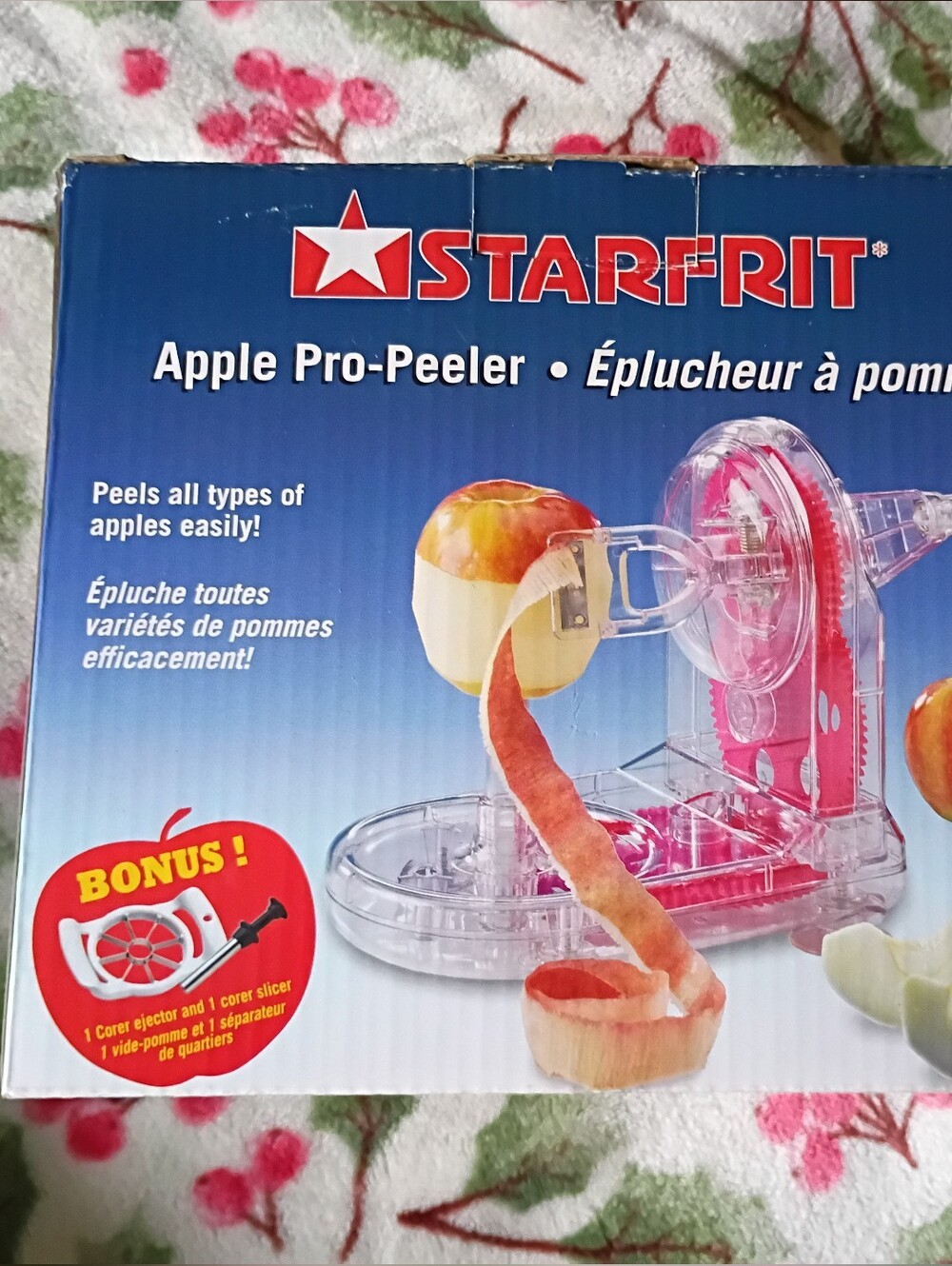 Starfrit Apple Pro-Peeler in Clear Red - Apple Peeler